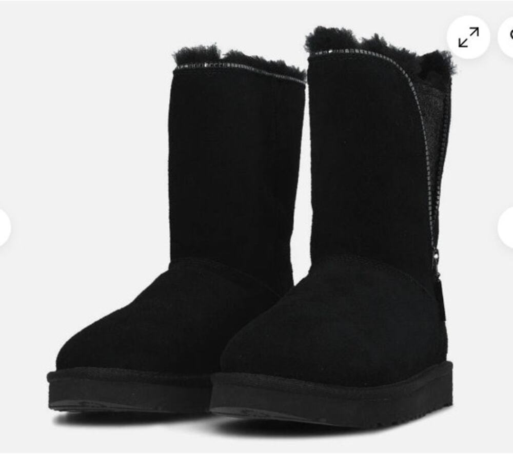 Ugg Classic Black Zipper Detail Sequin Detail Boots Size 8‎